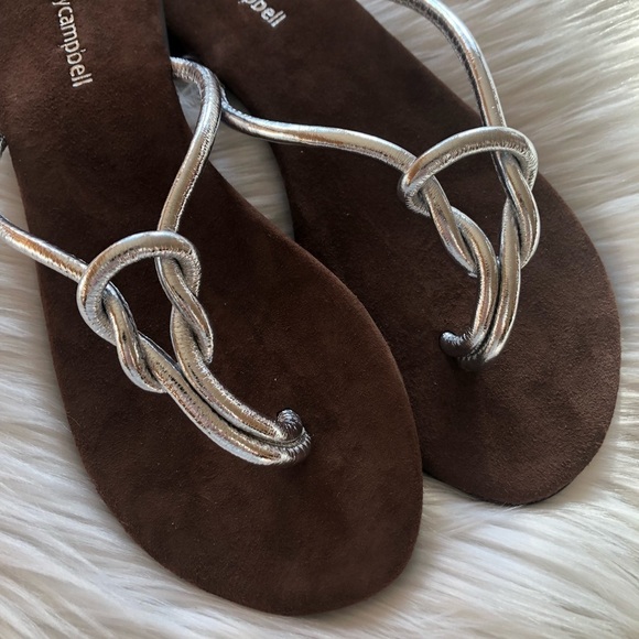 Jeffrey Campbell Knot Silver Malia Flip Flop 6 - Picture 7 of 8